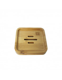 La Jabonera Bambú NaturaBIO Cosmetics permiten el goteo de agua de las pastillas de jabón.