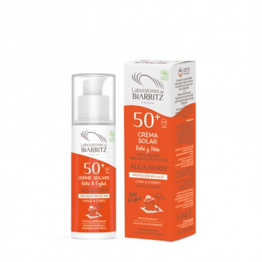 Crema Solar Niños Spf50+ Alga Maris, la mejor protección natural para niños mayores de 6 años.