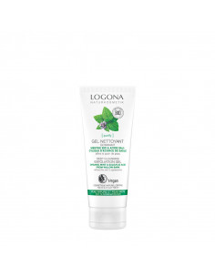 Gel Peeling Limpieza Profunda Menta & Ácido Salicílico Bio Logona, limpia los poros en profundidad.