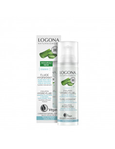 Fluido Hidratante Aloe Vera & Ácido Hialurónico Bio Logona, ofrece un cuidado intenso, duradero y muy hidratante.