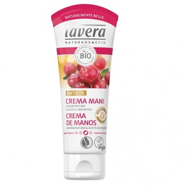Crema De Manos Antiedad lavera, con fragancia afrutada.