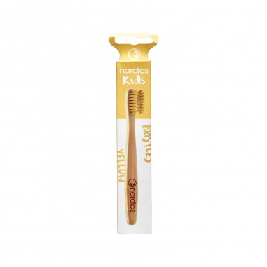 Raspall de dents nens groc Bambú Nordics