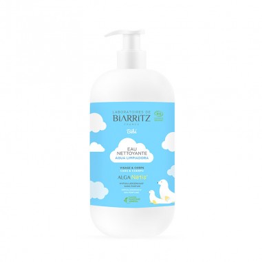 Agua Limpiadora 500 Alga Natis limpieza suave de la delicada piel de cara y cuerpo del bebé.
