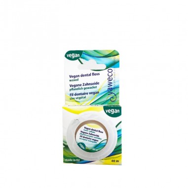 Hilo dental natural vegano rollo 40m biodegradable Yaweco