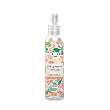 Aceite de karanja de Acorelle disponible en NaturaBIO Cosmetics.