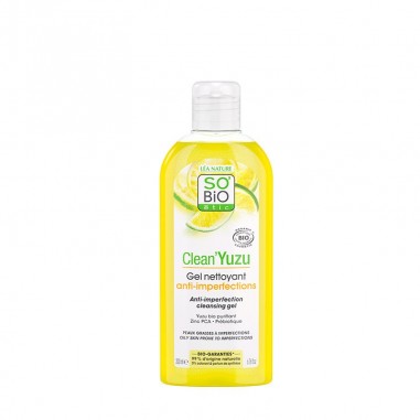 Gel limpiador natural anti imperfecciones Clean Yuzu SO'BiO étic