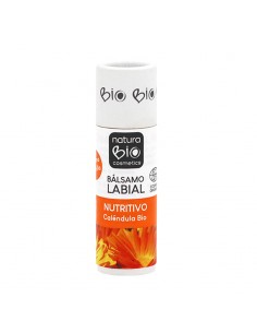 El Bálsamo Labial Nutritivo Vainilla Caléndula NaturaBIO Cosmetics nutre y suaviza la piel de los labios.