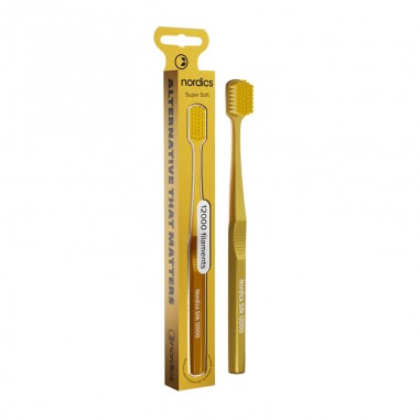 Cepillo dental super soft silk 12.000 dorado Nordics