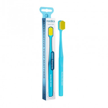 Cepillo dental super soft silk 12.000 azul/amarillo Nordics