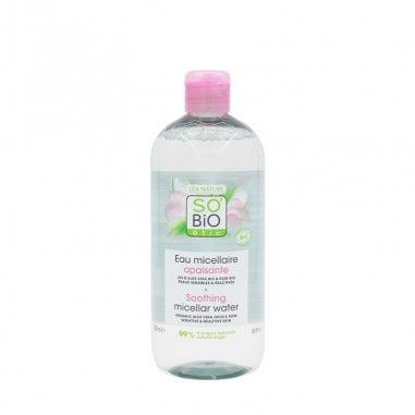 Agua Micelar Calmante SO'BiO Aloe  Vera & Rosas Bio