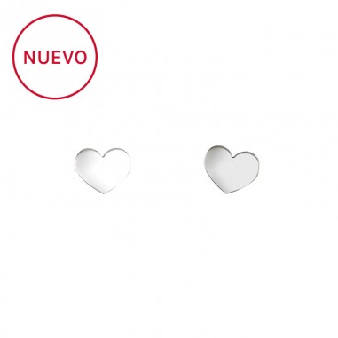 Pendientes corazón plata Bioetic Bijoux