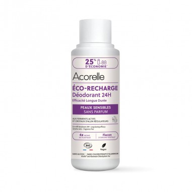 Recarga desodorante roll-on 24h piel sensible Acorelle