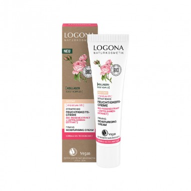 Crema color reafirmante  rosas Bio y semillas de manzana Logona