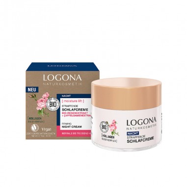 Crema de noche reafirmante rosas Bio y semillas de manzana Logona