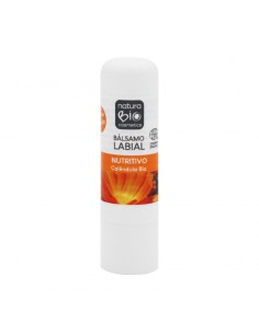 Bálsamo labial nutritivo caléndula NaturaBIO Cosmetics. Suaviza, nutre la piel de los labios. 
Con aroma a vainilla.
