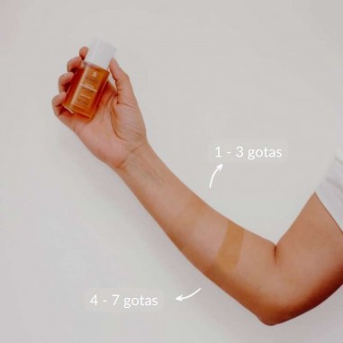 Resultado del uso de las gotas autobronceadoras de Laboratoires de Biarritz.
