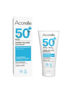 Protege la piel de tu bebé con la crema solar SPF50+ de Acorelle.