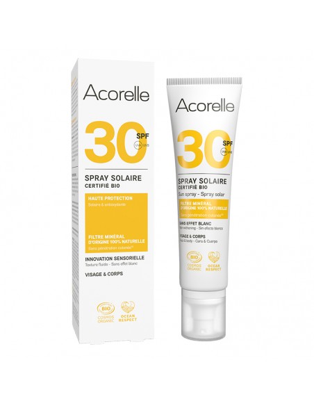 Protector solar facial en esprai SPF30 100ml Acorelle