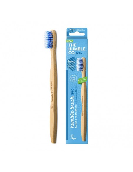 Raspall de dents de bambú Pro Hexatech blau suau The Humble Co.