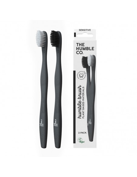Cepillo dientesplant-based-pack2und- morado/azul&blanco/negro-esxtra suave The Humble co.