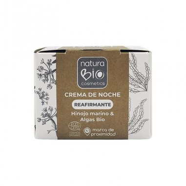 Caja desplegable de la crema facial natural reafirmante de noche de NaturaBIO Cosmetics