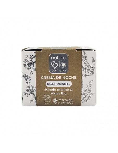 Caja desplegable de la crema facial natural reafirmante de noche de NaturaBIO Cosmetics