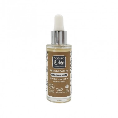 Sérum facial Reafirmante natural disponible en NaturaBIO Cosmetics, tienda online de cosmética natural certificada.