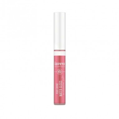 Brillo de labios intenso Water Gloss 04 Pink Lagoon lavera en formato tubo con tapón blanco Brillo de labios intenso Water Gloss 04 Pink Lagoon lavera en formato tubo con tapón blanco