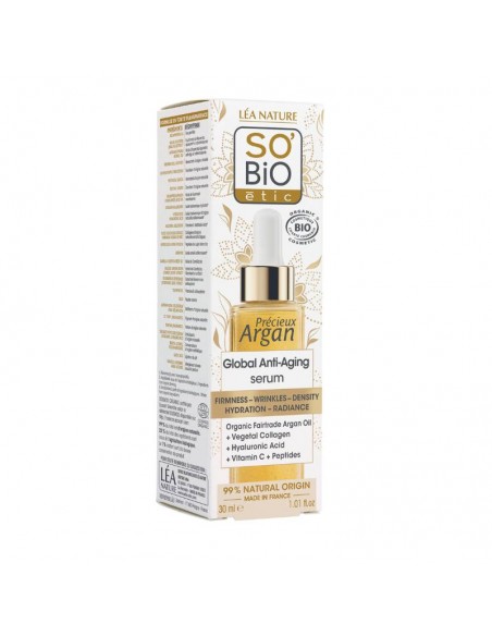 Sérum facial antiedad global argan SO’BiO