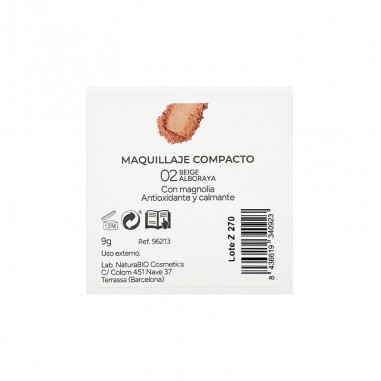Maquillaje polvo compacto 02 beige...
