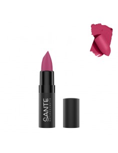 Pintalabios mate 07 Wild Fuchsia de Sante, tono fucsia vibrante con acabado mate.