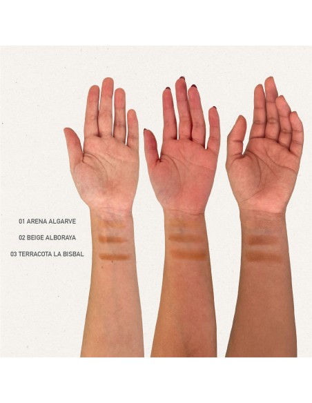 Maquillaje polvo compacto 01 Arena Algarve NaturaBIO Cosmetics