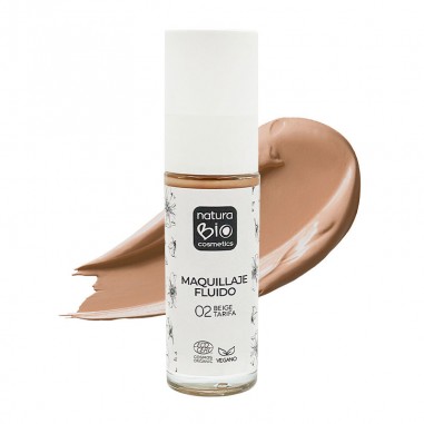 Maquillaje fluido 02 beige Tarifa NaturaBIO Cosmetics
