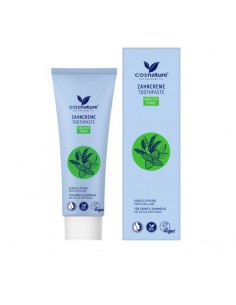 Pasta de Dientes Herbal con Flúor Cosnature: frescura natural y protección completa para una sonrisa saludable.