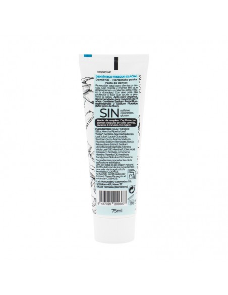Pasta de dientes con flúor menta mentol Frescor Glacial NaturaBIO Cosmetics