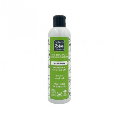 Champú & Acondicionador 2 en 1 Vitalidad Aloe Manzana NaturaBIO Cosmetics