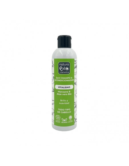 Champú & Acondicionador 2 en 1 Vitalidad Aloe Manzana NaturaBIO Cosmetics