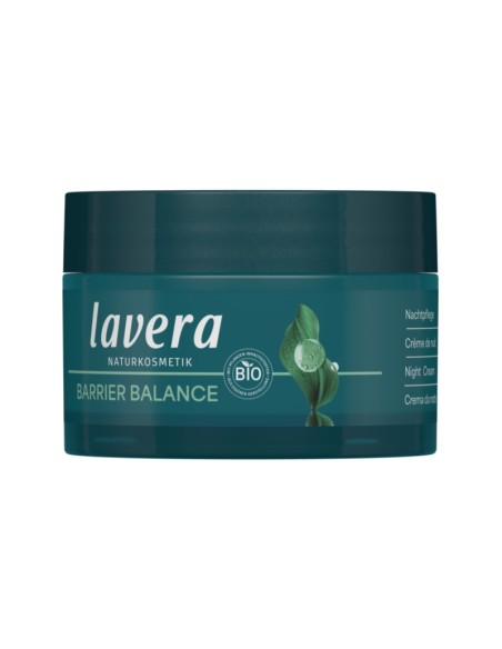 Balance lavera en tarro azul oscuro con tapa a juego, fórmula regeneradora vegana sin perfume ni alcohol Balance lavera en tarro azul oscuro con tapa a juego, fórmula regeneradora vegana sin perfume ni alcohol