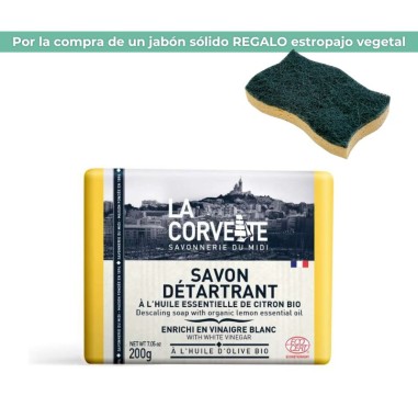 Jabón sólido descalcificante limón & vinagre blanco La Corvette