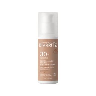 Crema Solar Color Beige SPF30 Alga Maris, protección solar mineral alta con color contra los rayos solares.