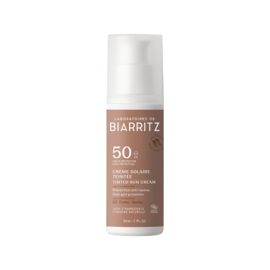 Protección solar facial color Dorado SPF 50 Laboratoires de Biarritz