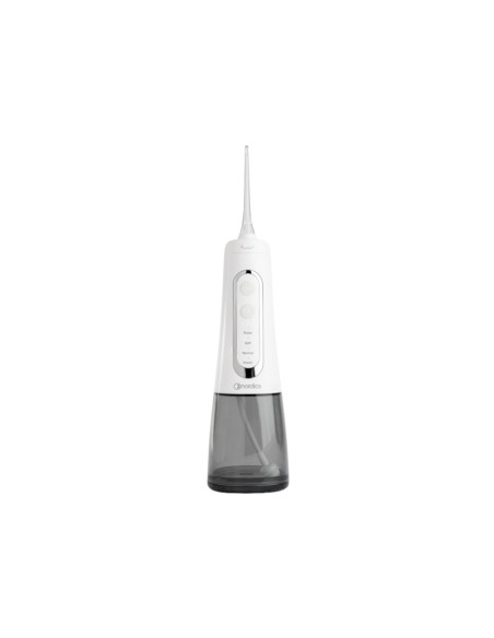 Irrigador dental portátil Nordics EA139W, elimina placa y cuida las encías con tecnología de presión de agua avanzada.