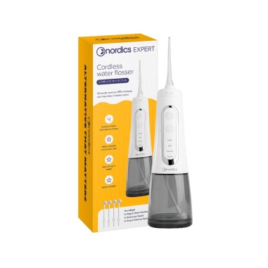 Irrigador bucal Nordics Experto EA139W, limpieza interdental profesional y cuidado de encías en casa.