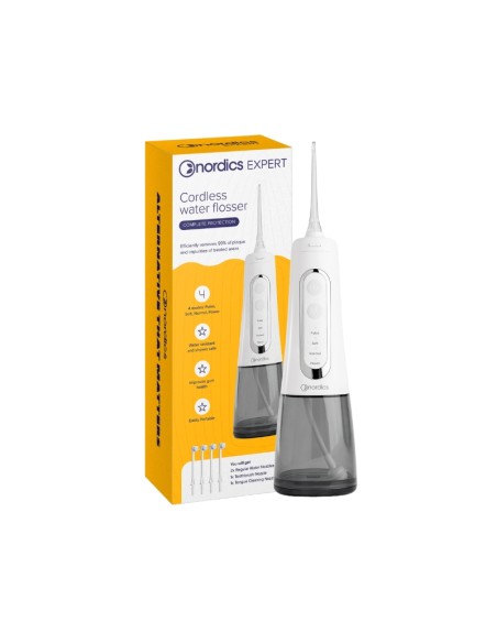 Irrigador bucal Nordics Experto EA139W, limpieza interdental profesional y cuidado de encías en casa.