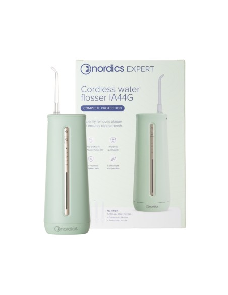 Irrigador bucal Nordics IA44G gris, limpieza interdental avanzada