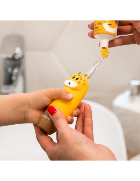 Cepillo eléctrico Sónico infantil Jirafa Amarillo USB Nordics
