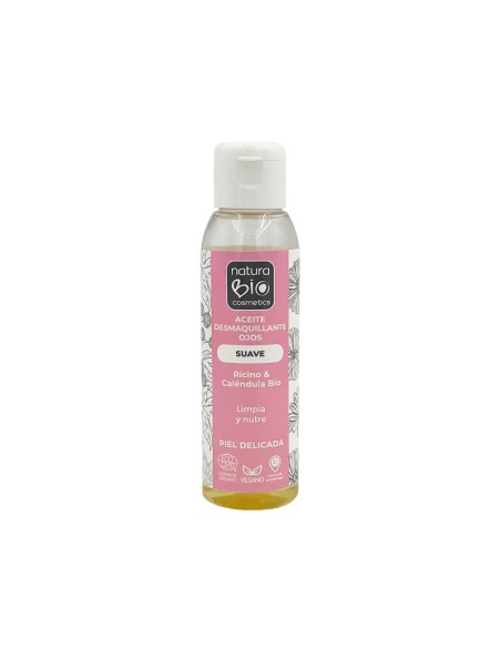 Aceite desmaquillante ojos suave Ricino y caléndula Bio NaturaBIO Cosmetics