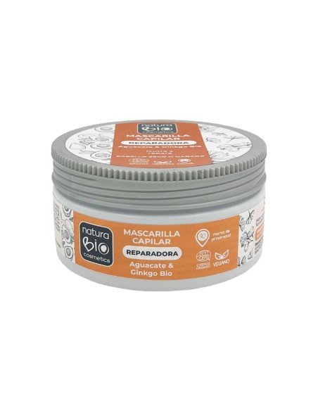 Tratamiento capilar Mascarilla Reparadora aguacate y ginkgo Bio NaturaBIO Cosmetics Tratamiento capilar Mascarilla Reparadora aguacate y ginkgo Bio NaturaBIO Cosmetics