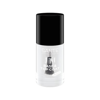 Sante Base & Top Coat 3 en 1 para uñas. NaturaBIO Cosmetics
