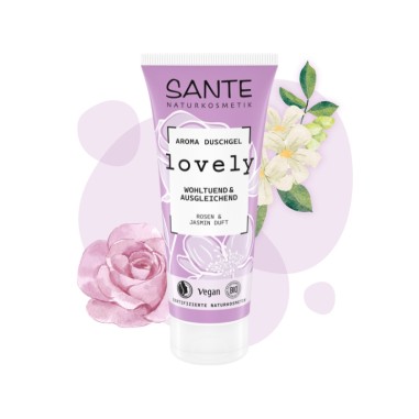 Gel de ducha Lovely rosas y jazmín Santé